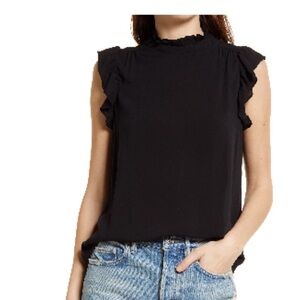 Black sleeveless high neck top Treasure and Bond